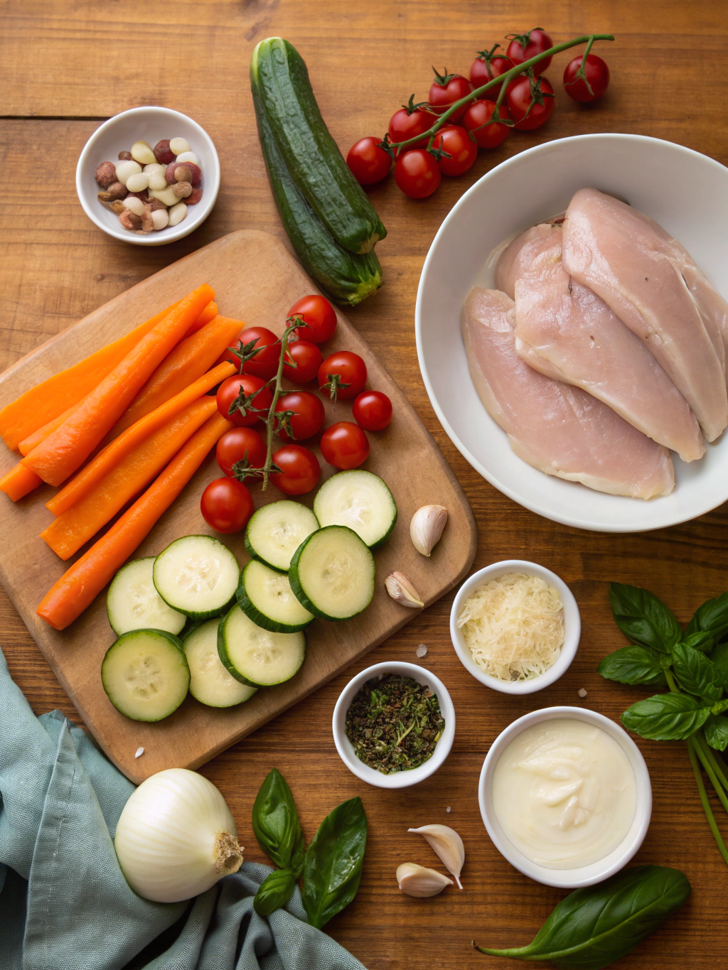 creamy Tuscan chicken ingredients