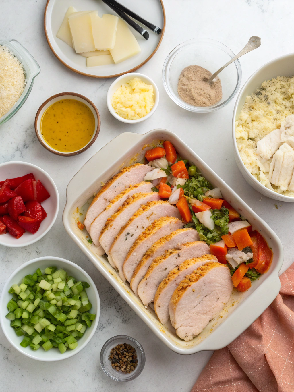 leftover turkey casserole preparing steps