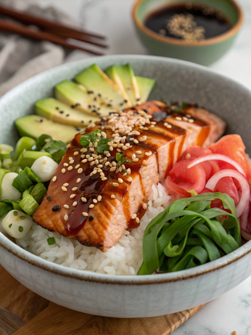 teriyaki salmon rice bowl ingredients