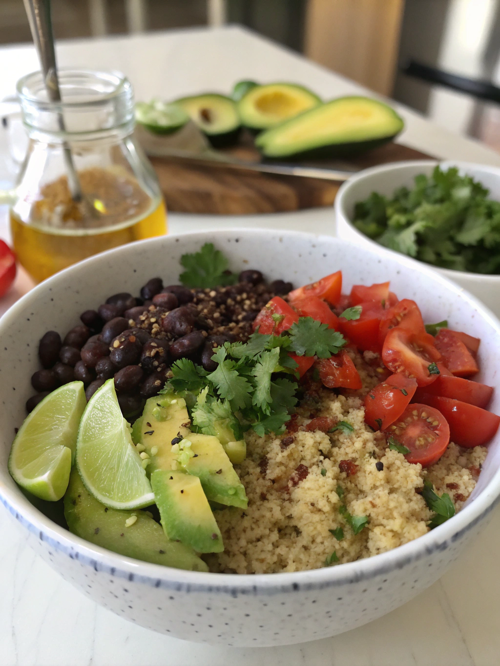 quinoa and black bean bowl ingredients
