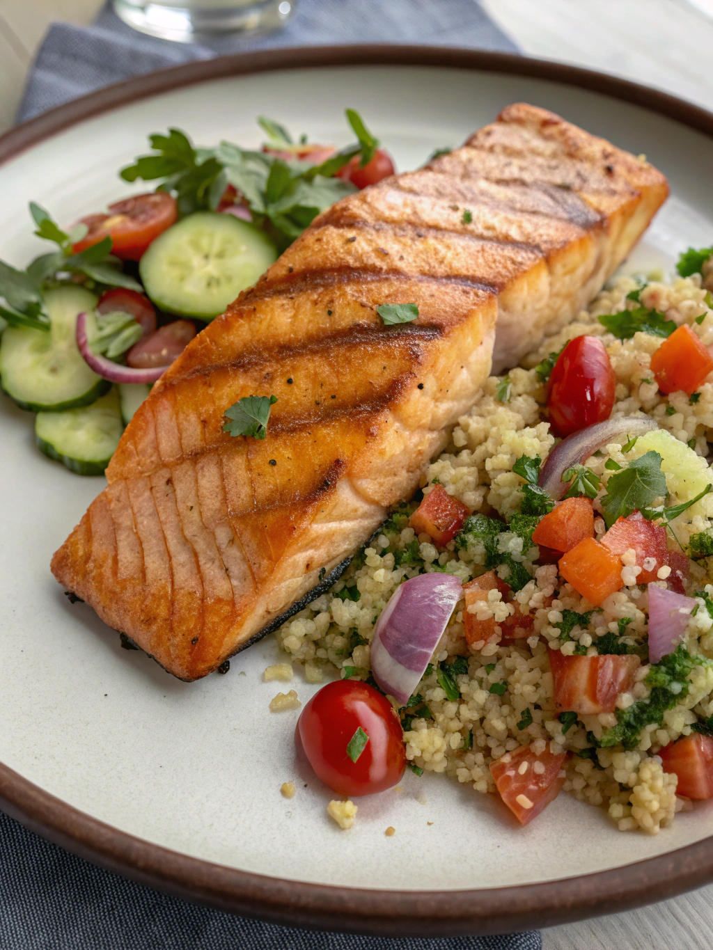 grilled salmon with quinoa salad ingredients