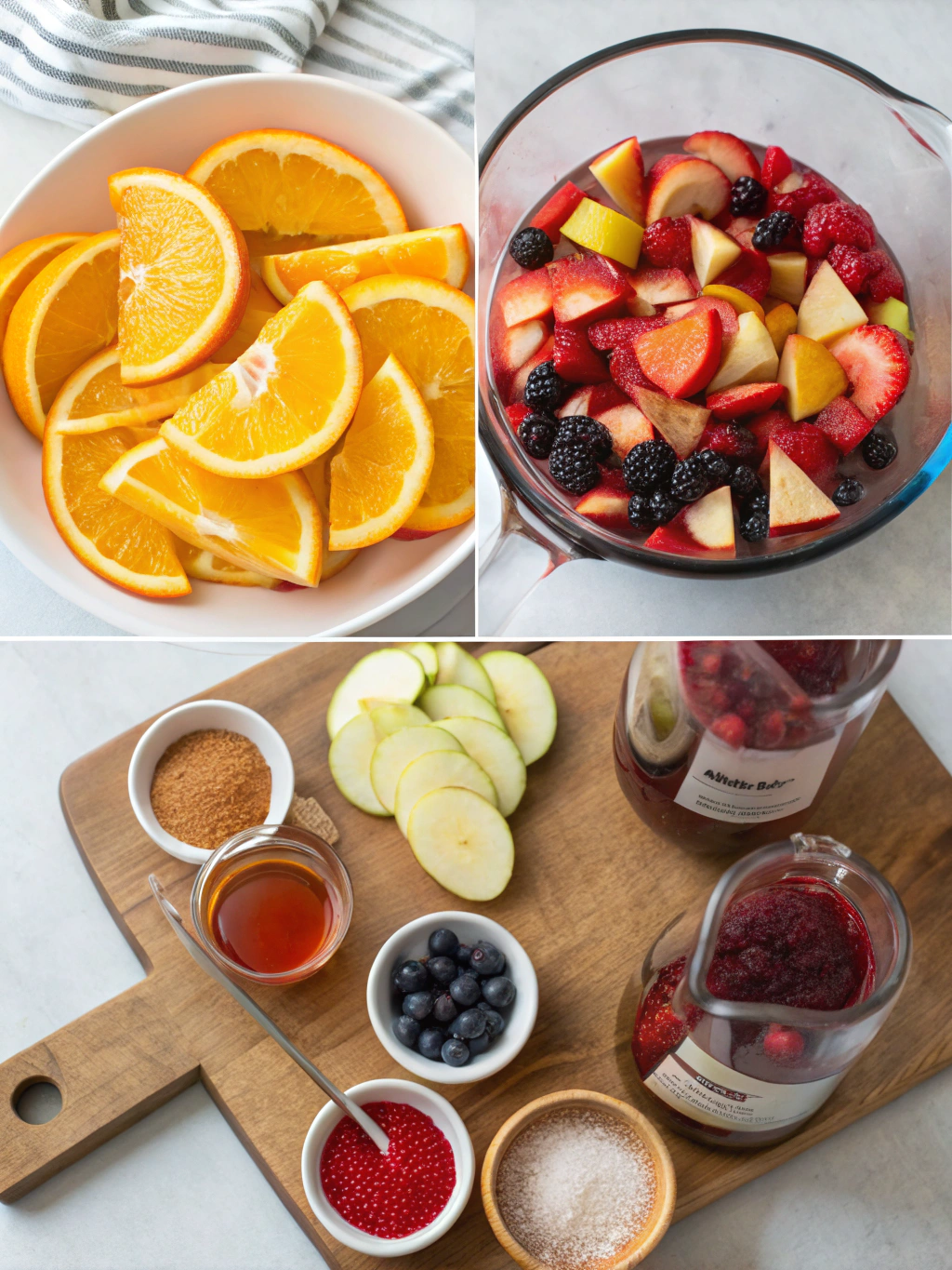 sangria recipe preparing steps