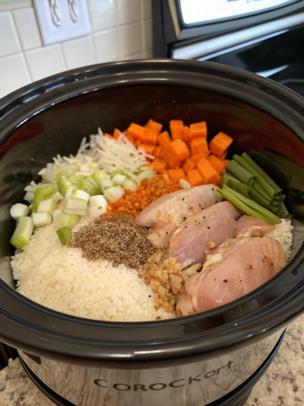 crockpot chicken and rice ingredients